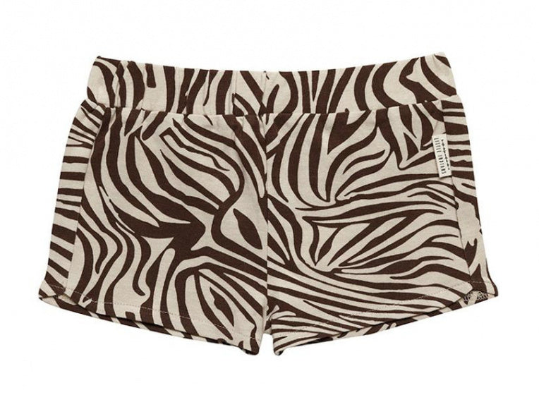 Little indians Short Zebra meisjes katoen bruin/crème maat 74