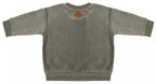 sweater Boxy jongens katoen legergroen maat 110