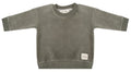 sweater Boxy jongens katoen legergroen maat 116