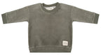 sweater Boxy jongens katoen legergroen maat 110