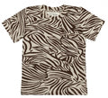 T-shirt Boxy Zebra junior katoen crème/bruin maat 56