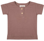T-shirt meisjes katoen roestbruin maat 116
