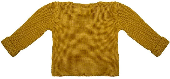 trui gebreid junior katoen geel maat 98