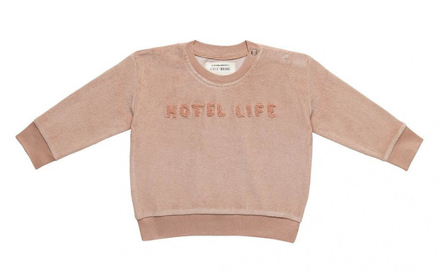 trui Hotel Life meisjes katoen roze maat 3-4 jaar