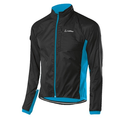 fietsjack Hybride heren polyester/elastaan blauw maat 48