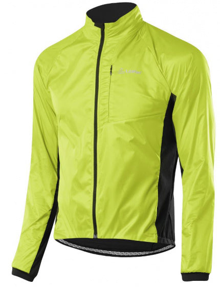 fietsjack Hybride heren polyester/elastaan lime maat 46