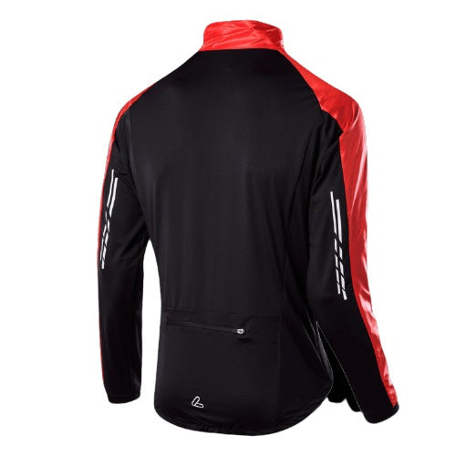 fietsjack Hybride heren polyester/elastaan rood maat 50