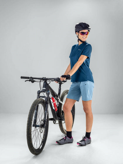 fietsshirt Alpha 3.0 dames polyester navy maat 42