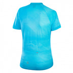 fietsshirt Grunge dames polyester/elastaan blauw maat 38