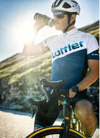 fietsshirt HZ Messenger heren polyester blauw maat 48