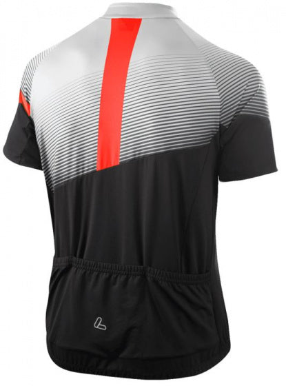 fietsshirt Jersey heren polyester zwart/rood maat 58