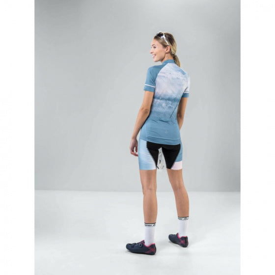 fietsshirt Jersey HZ Grunge dames polyester lichtblauw mt 44