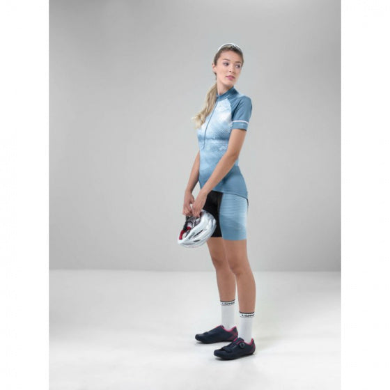 fietsshirt Jersey HZ Grunge dames polyester lichtblauw mt 42
