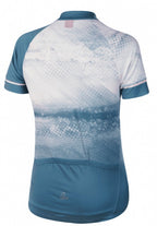 fietsshirt Jersey HZ Grunge dames polyester lichtblauw mt 36