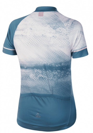 fietsshirt Jersey HZ Grunge dames polyester lichtblauw mt 42