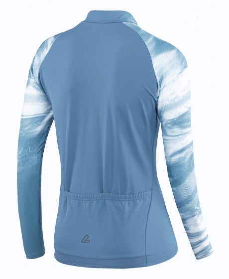 fietsshirt Nebula dames polyester blauw maat 34