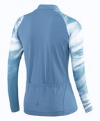 fietsshirt Nebula dames polyester blauw maat 44