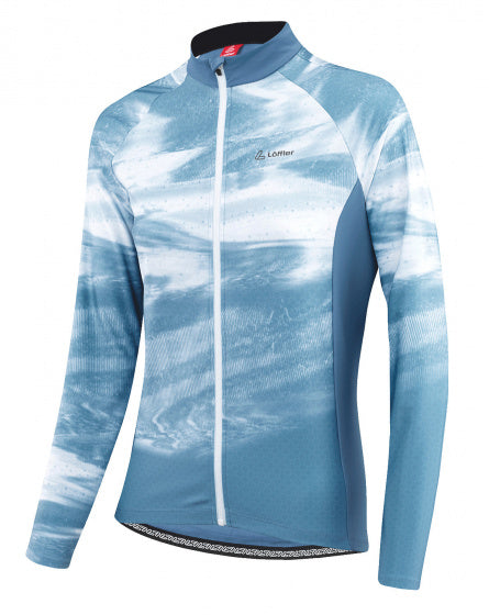 fietsshirt Nebula dames polyester blauw maat 42