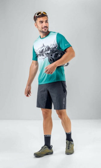 fietsshirt Peaks heren polyester groen maat XL