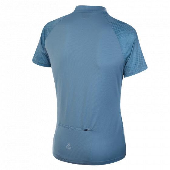 fietsshirt Rise 3.0 dames polyester grijsblauw mt 40