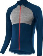 fietstrui heren wol blauw/grijs maat 46