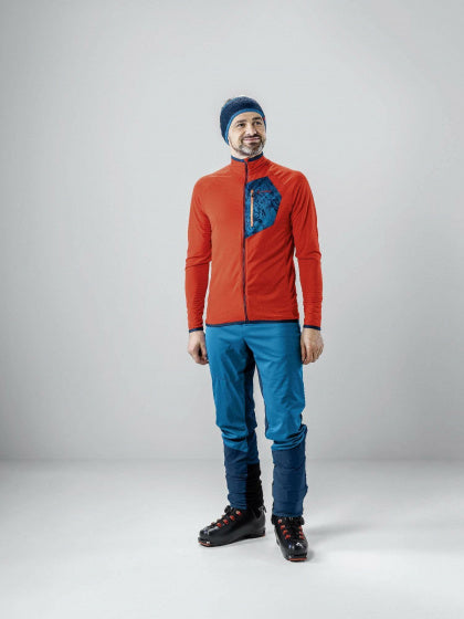 Löffler Outdoorvest heren polyester oranje blauw maat 46