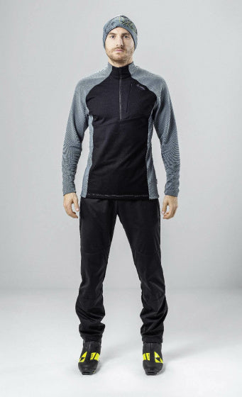 skibroek heren polyester/polyamide zwart maat 48