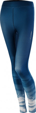sportlegging Speed Dimple dames polyester blauw maat 46
