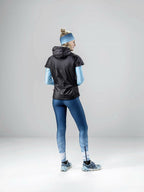 sportlegging Speed Dimple dames polyester blauw maat 34