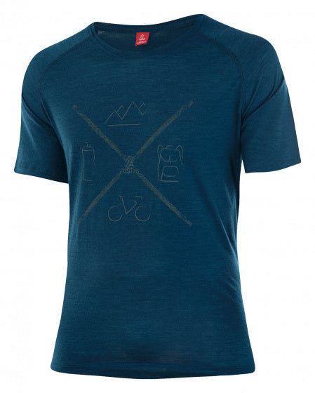 sportshirt heren lyocell/merinowol donkerblauw mt 56
