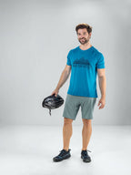 sportshirt heren lyocell/merinowol blauw mt 52