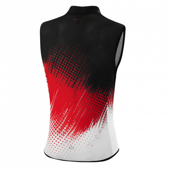sportvest Worldcup heren polyester/elastaan rood/zwart mt 54