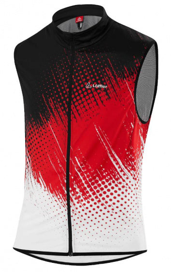 sportvest Worldcup heren polyester/elastaan rood/zwart mt 50