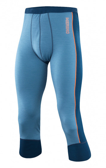 thermobroek 3/4 heren wol/polypropyleen blauw maat 52