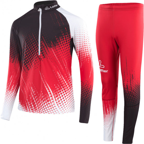 thermoset Worldcup junior polyester/elastaan rood mt 128