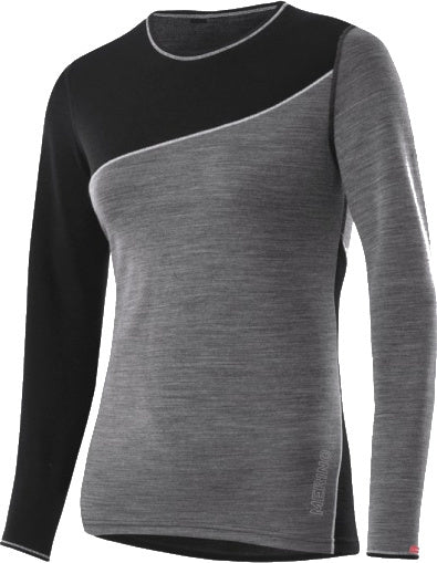thermoshirt L/S Transtex® Merino dames zwart/grijs maat 34