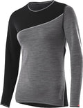 thermoshirt L/S Transtex® Merino dames zwart/grijs maat 34