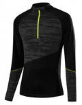 thermoshirt Midlayer Pace heren zwart/neongeel maat 54