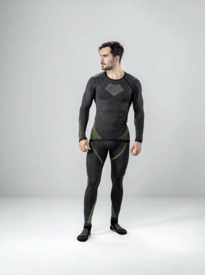 thermoshirt Warm Alpine heren nylon zwart maat 46/48