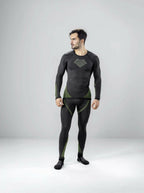 thermoshirt Warm Alpine heren nylon zwart maat 46/48