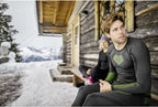 thermoshirt Warm Alpine heren nylon zwart maat 46/48