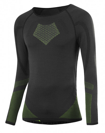 thermoshirt Warm Alpine heren nylon zwart maat 46/48