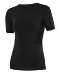 thermoshirt Warm Hybrid dames polypropyleen zwart maat 36/38
