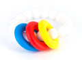 bijtarmband Donut Teether 6,5 cm silicone wit