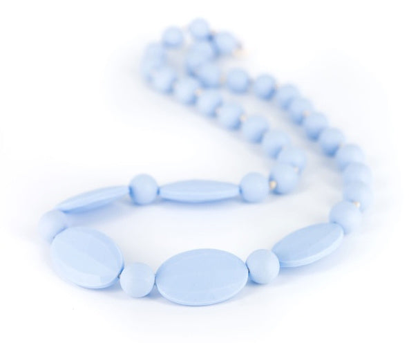 bijtketting Licorice 85 cm silicone lichtblauw