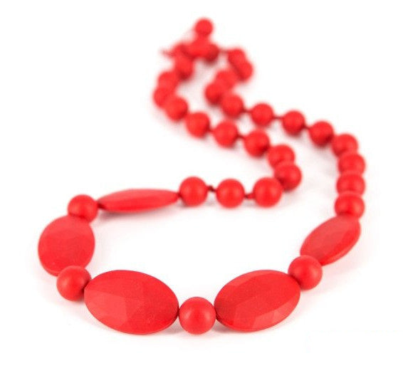 bijtketting Licorice 85 cm silicone rood