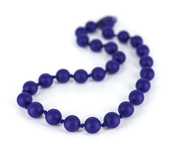 bijtketting Macaron Shorty 25 cm silicone navy