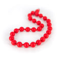 bijtketting Macaron Shorty 25 cm silicone rood