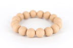 bijtketting Marshmellow 75/7 cm silicone beige