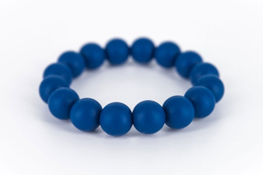 bijtketting Marshmellow 75/7 cm donkerblauw
